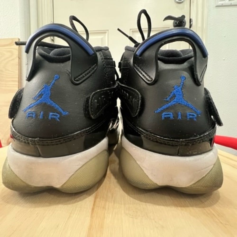 Jordan Black and Blue Athletic Sneakers
